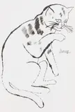Andy Warhol, Sam with his paw up, 1954, Offset lithograph