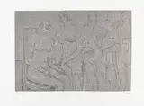 Henry Moore, Group of Figures, 1974, Lithograph in colors