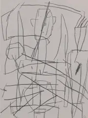 Ohne Titel by James Brown, 1984, Pencil drawing, sold Apr 2012
