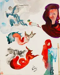 Salvador Dalí, Ohne Titel, 1951, Watercolor