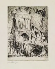 Das Tor by Lyonel Feininger, 1912, Etching, sold Apr 2012