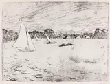 Emil Nolde, Hamburg, Alsterbassin, 1910, Etching