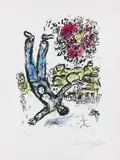 Marc Chagall, Le Bouquet de l'artiste, 1964, Lithograph in colors