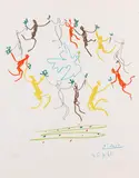 La ronde de la jeunesse by Pablo Picasso, 1961, Offset lithograph in colors, sold Apr 2012