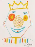 Clown by Pablo Picasso, 1962, Offset lithograph in colors, sold Apr 2012