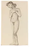Paula Modersohn-Becker, Stehender weiblicher Akt, 1906, Pencil drawing