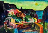 Josef Eberz, Strasse nach Ravello, 1920, Watercolor