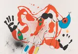 El marxant de galls by Joan Miró, 1973, Lithograph in colors, sold Apr 2012