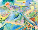 Wilhelm Ohm, Würzburg, 1955, Tempera