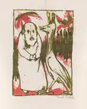 Emil Nolde, Eremit, 1926, Lithograph in colors