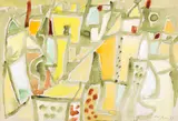 Stadt im Frühling II by Eduard Bargheer, 1959, Watercolor, sold Apr 2012