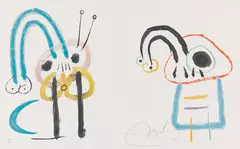 L'enfance d'Ubu by Joan Miró, 1975, Lithograph in colors, sold Apr 2012