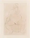 Pablo Picasso, Le saltimbanque au repos, 1905, Drypoint