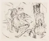 Max Beckmann, Die Nacht, 1914, Drypoint