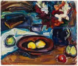 Maria von Heider-Schweinitz, Blumenkrug mit großer Schale, 1940, Oil on canvas