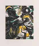 Franz Marc, Schöpfungsgeschichte II, 1914, Woodcut in colors