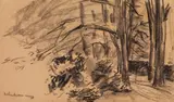 Max Liebermann, Park mit Rhododendron