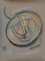 Ohne Titel (Kreiskomposition) by Thomas Ring, 1927, Oil crayon, sold Apr 2012