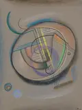 Thomas Ring, Ohne Titel (Kreiskomposition), 1927, Oil crayon