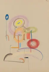 Der Kongress der Astraldamen by Thomas Ring, 1927, Oil crayon, sold Apr 2012