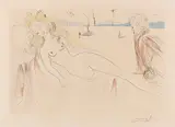 Vénus au joueur d'orgue by Salvador Dalí, 1971, Etching, sold Apr 2012