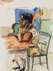 Georg Tappert, Nyassa I, 1920, Watercolor