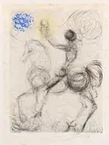 Cavalier et la mort (Reiter und Tod) by Salvador Dalí, 1968, Drypoint, sold Apr 2012