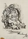 Alfred Kubin, Altes Paar (nach Rembrandt)