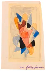 Ohne Titel by Adolf Fleischmann, 1938, Gouache, sold Apr 2012