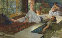 Ferdinand Max Bredt, Muße der Odalisken, Oil