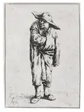 Adriaen van Ostade, Der Bauer im Mantel, 1638, Etching