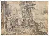 Lucas van Leyden, Die Rückkehr des verlorenen Sohnes, 1510, Engraving