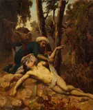 Adalbert Begas, Der barmherzige Samariter, Oil on canvas