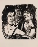 Max Beckmann, Gruppenbildnis Edenbar, 1923, Woodcut