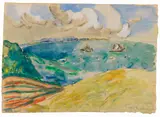 Blick auf die Förde by Erich Heckel, 1922, Watercolor, sold Dec 2011