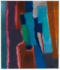 Kommendes Blau by Fritz Winter, 1966, Oil on canvas, sold Dec 2011