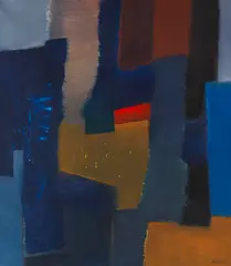 Vertikal 2 by Fritz Winter, 1964, Oil on canvas, sold Dec 2011