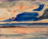 Max Pechstein, Bergstudie 4 (Genfer See), 1924, Watercolor