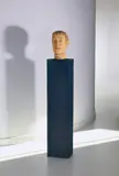 Stephan Balkenhol, Kopfsäule, 2002, Wooden sculpture