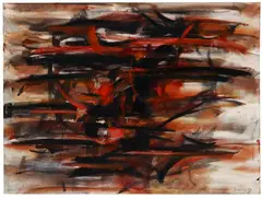 Ohne Titel. by Peter Brüning, 1958, Oil on canvas, sold Dec 2011