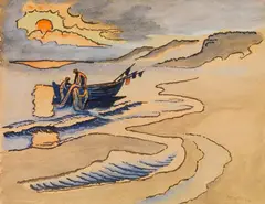 Morgennebel am Ostseestrand by Max Pechstein, 1949, Watercolor, sold Dec 2011
