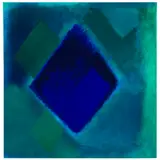 Blaue Insel auf grünem Grund (Chromatische Konstellation) by Heinz Mack, 1996, Acrylic on canvas, sold Dec 2011