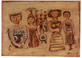 Massimo Campigli, Figure feminile, 1958, Oil on canvas