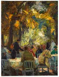 Otto Eduard Pippel, Im Biergarten