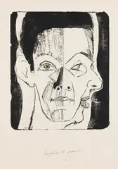 Kopfstudie by Ernst Ludwig Kirchner, 1924, Lithograph, sold Dec 2011