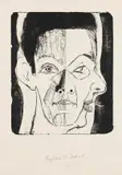 Kopfstudie by Ernst Ludwig Kirchner, 1924, Lithograph, sold Dec 2011
