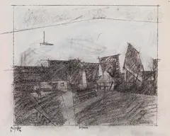 Lyonel Feininger, Neppermin, 1934, Charcoal
