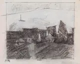 Lyonel Feininger, Neppermin, 1934, Charcoal