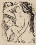 Der Traum der Lesbierin by Ernst Ludwig Kirchner, 1907, Lithograph, sold Dec 2011