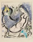 Marc Chagall, La nymphe bleue, 1962, Lithograph in colors